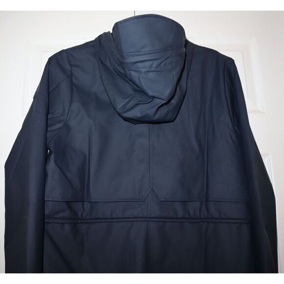 RAINS 18550 Women's Sz XS Navy Blue String Parka Waterproof Rain Jacket $155 - Picture 11 of 11